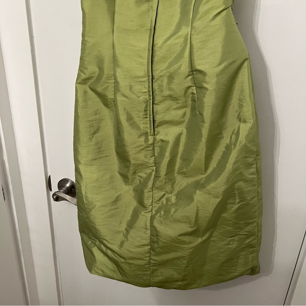 Davinci Womens Dress 6 Green One Shoulder Cocktail Prom Evening Formal - Picture 10 of 10